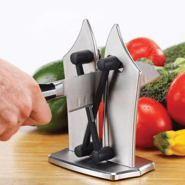 Knife Sharpener | Manual Sharpener | Multi-Stage Sharpening | Kitchen