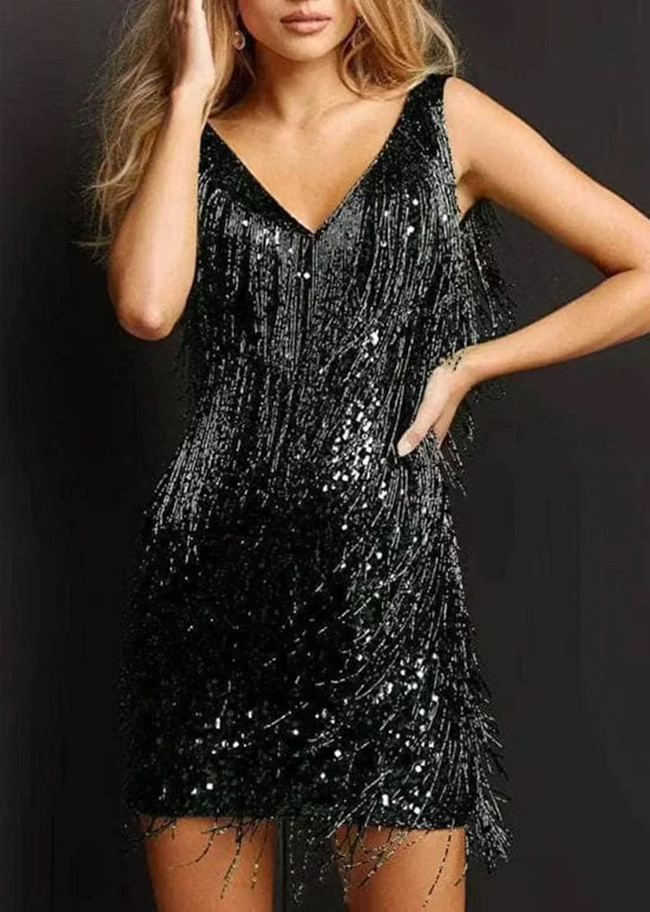 Lidia | Mini Dress with Fringe for Party