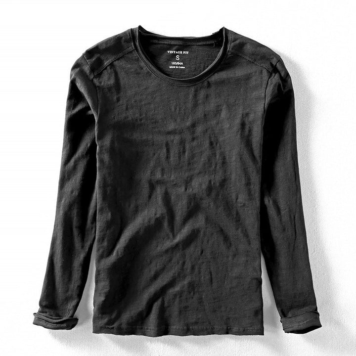 Męski T-Shirt z Długim Rękawem o Klasycznym Kroju | Minimalistyczny Styl