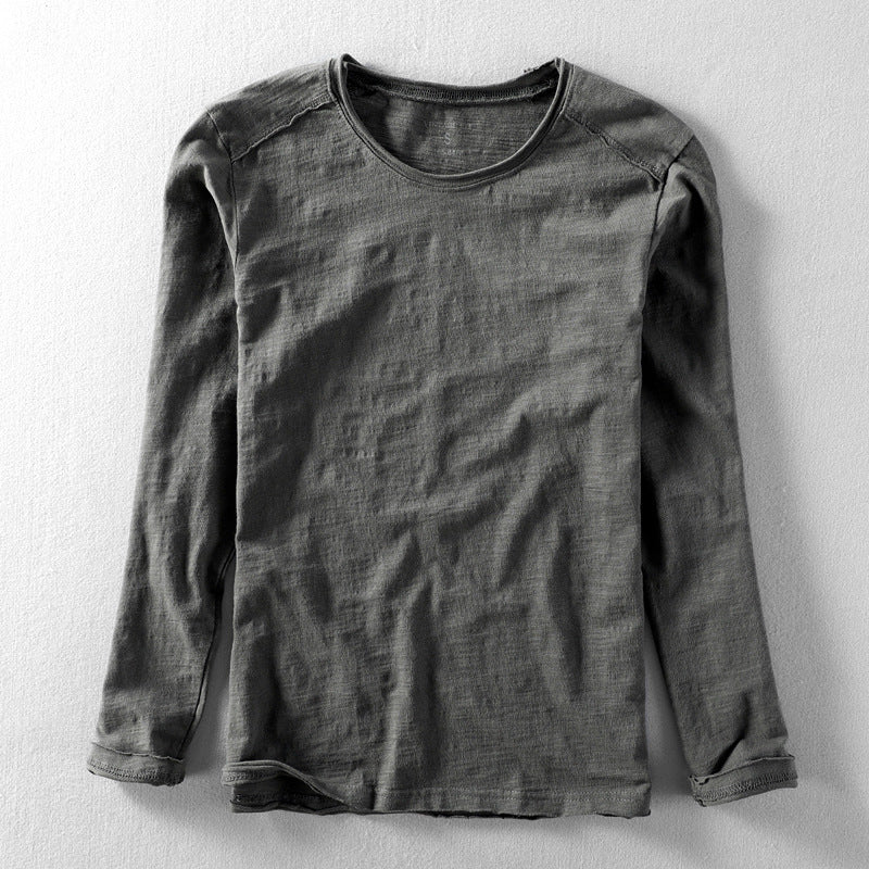 Męski T-Shirt z Długim Rękawem o Klasycznym Kroju | Minimalistyczny Styl