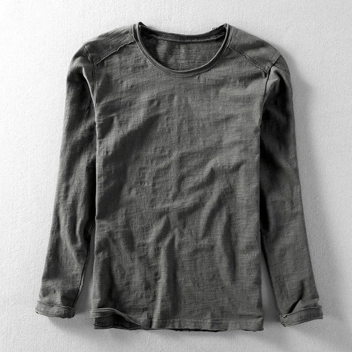 Męski T-Shirt z Długim Rękawem o Klasycznym Kroju | Minimalistyczny Styl