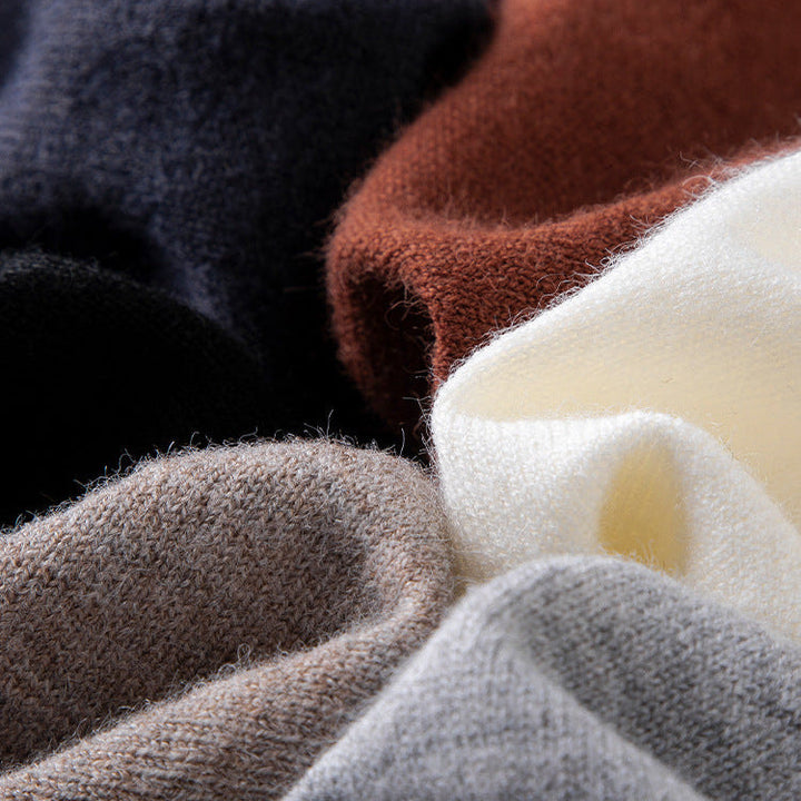 Men's Classic Long-Sleeve V-Neck Sweater | Minimalist Style