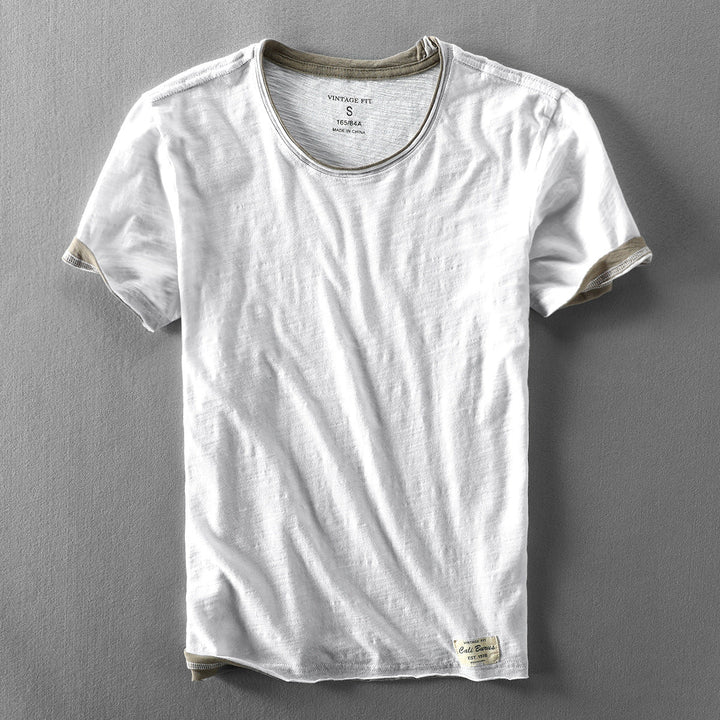 Męski T-Shirt z Krótkim Rękawem o Klasycznym Kroju | Minimalistyczny Styl