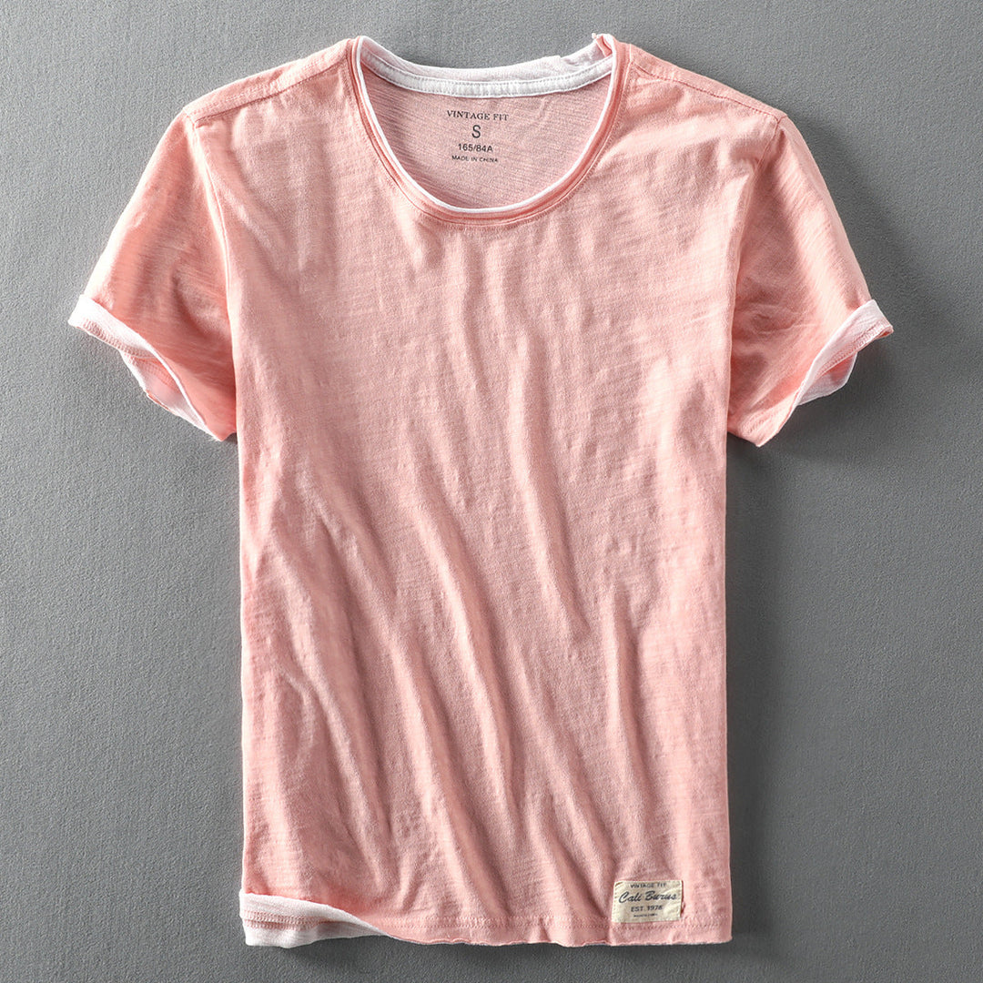 Męski T-Shirt z Krótkim Rękawem o Klasycznym Kroju | Minimalistyczny Styl