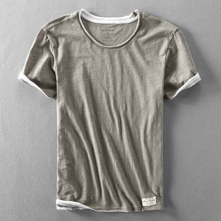 Męski T-Shirt z Krótkim Rękawem o Klasycznym Kroju | Minimalistyczny Styl