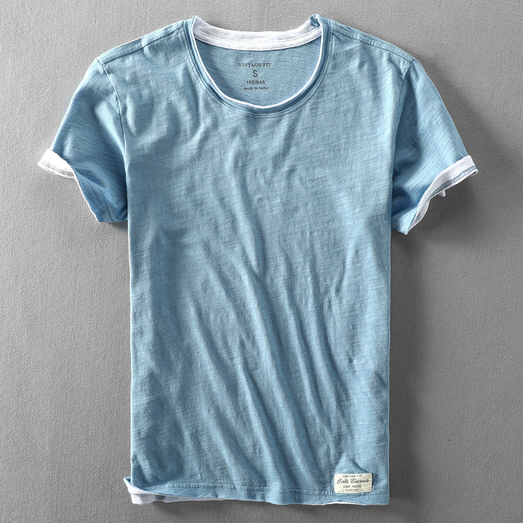 Męski T-Shirt z Krótkim Rękawem o Klasycznym Kroju | Minimalistyczny Styl