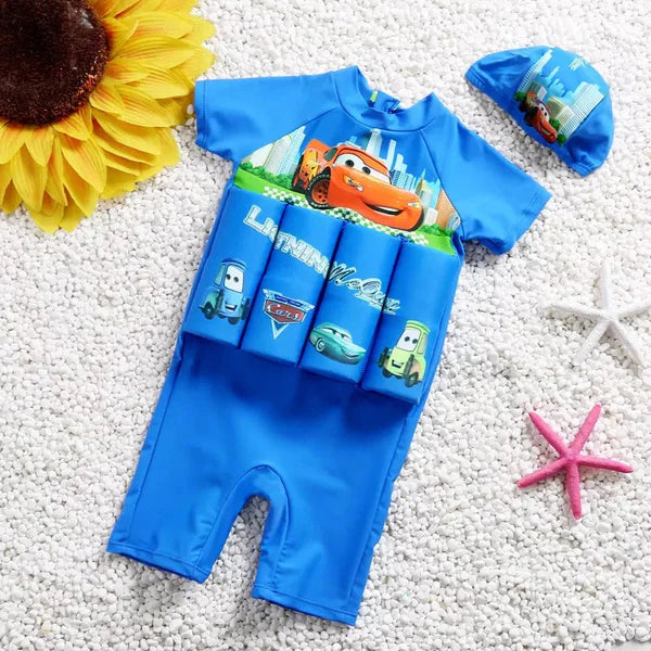 Children's Swimsuit with Buoyancy Vest | UV Swimwear | Short Sleeves | Beach and Pool