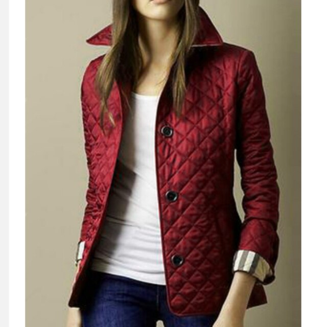 Women's Quilted Button-Up Jacket with Long Sleeves | Casual Jacket