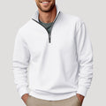 Bennett | Men's Regular-Fit Cotton-Style Sweatshirt with Half-Zip and Stand Collar