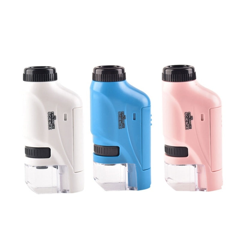 Kieszonkowy mikroskop dziecięcy z powiększeniem LED 