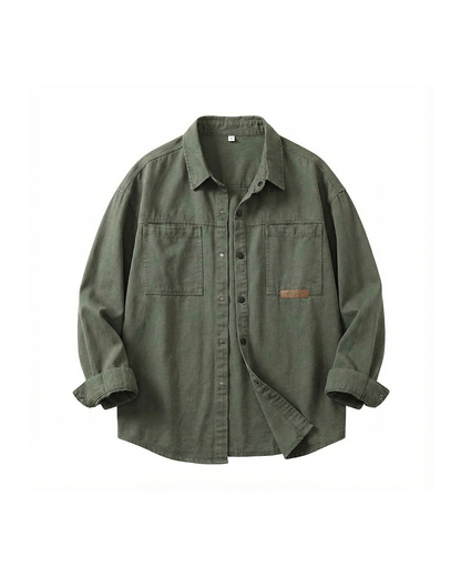 Koszula męska vintage zapinana na guziki | Długie rękawy 0