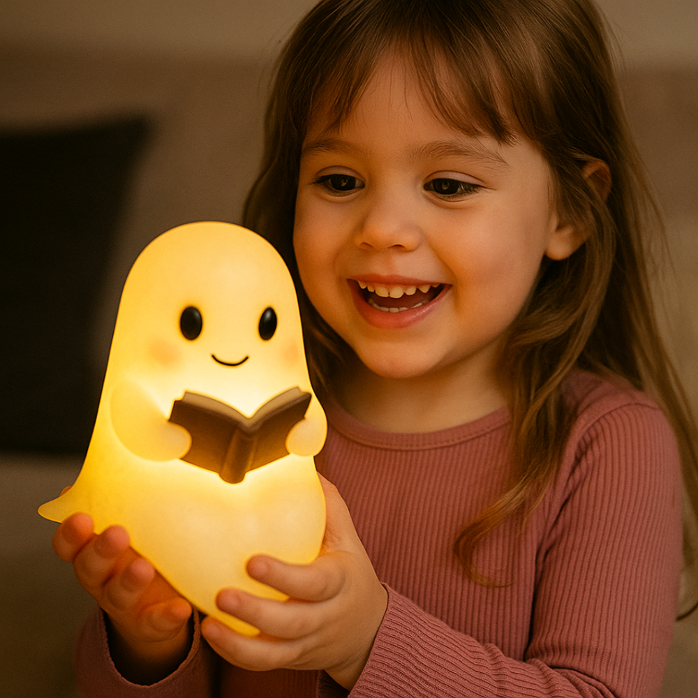 Lampka nocna Ghost Night Light dla dzieci – lampka nocna LED z ciepłym, miękkim światłem dla dzieci 4
