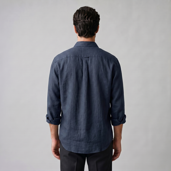 Sebastian | Men's Loose-Fit Shirt with Long Sleeves and a Classic Collar