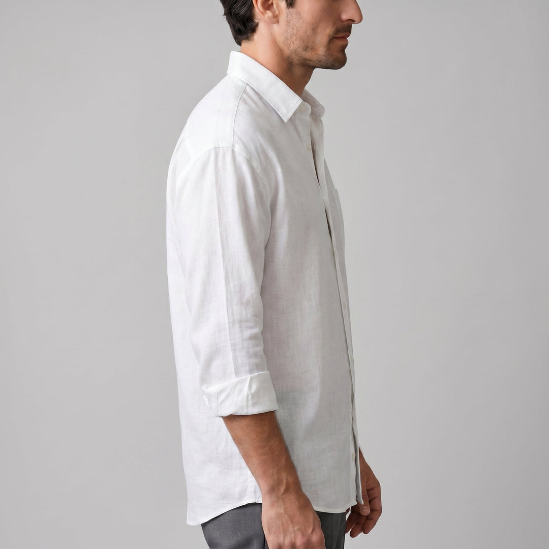 Sebastian | Men's Loose-Fit Shirt with Long Sleeves and a Classic Collar