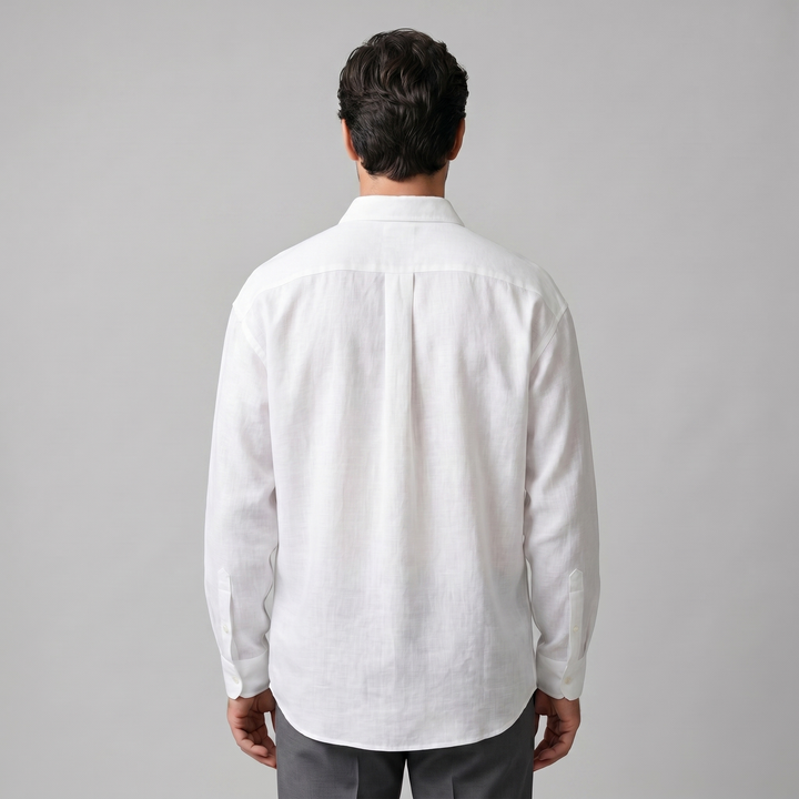 Sebastian | Men's Loose-Fit Shirt with Long Sleeves and a Classic Collar