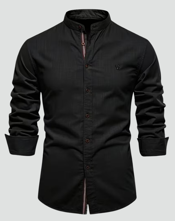 Maxwell | Męska Koszula Slim Fit z Klasycznym Kołnierzykiem i Długim Rękawem
