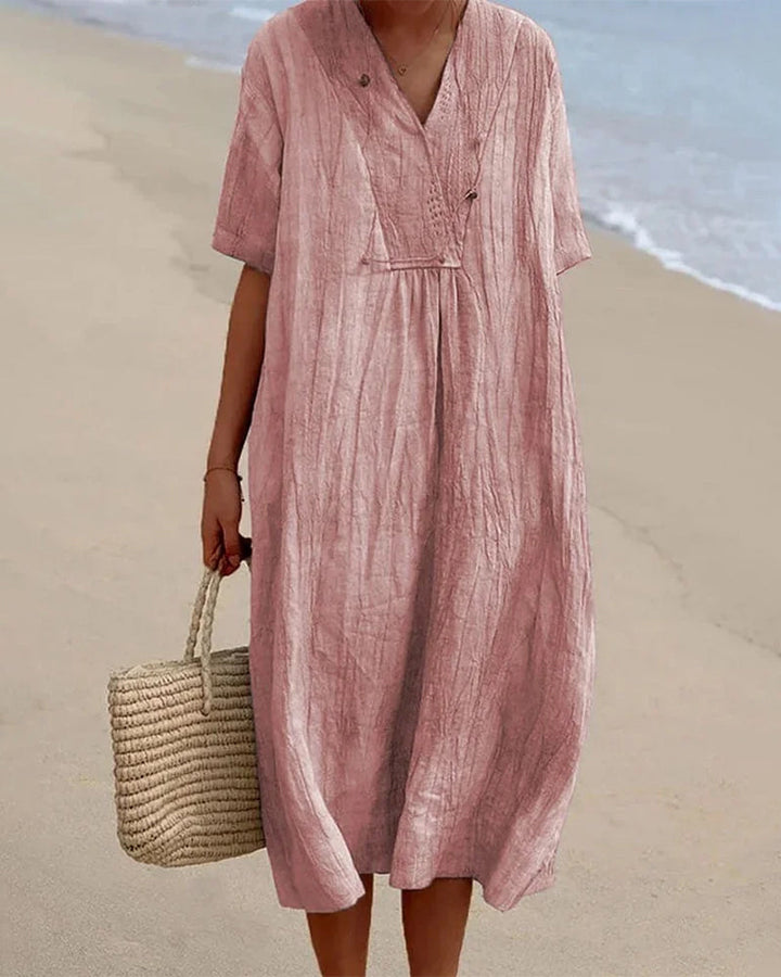 Women's Maxi Dress | Loose Fit | V-Neckline | Summer Style