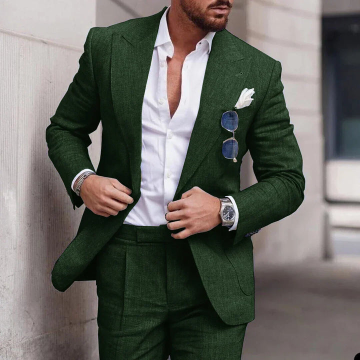Męski Garnitur Ślubny Slim Fit Jednorzędowy | Formalny