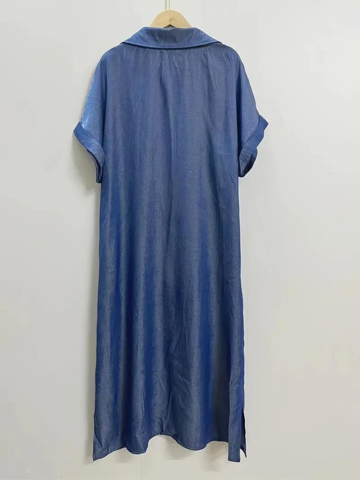Elwira | Women's Loose Shirt Dress with Buttons