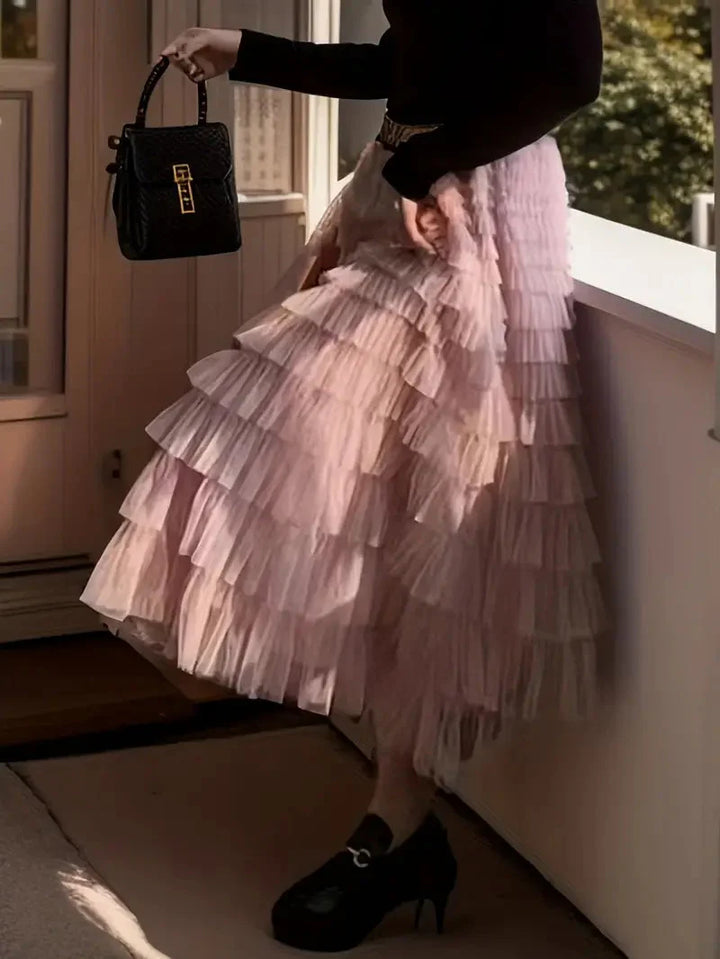 Justyna | Women's Long Skirt with Ruffles