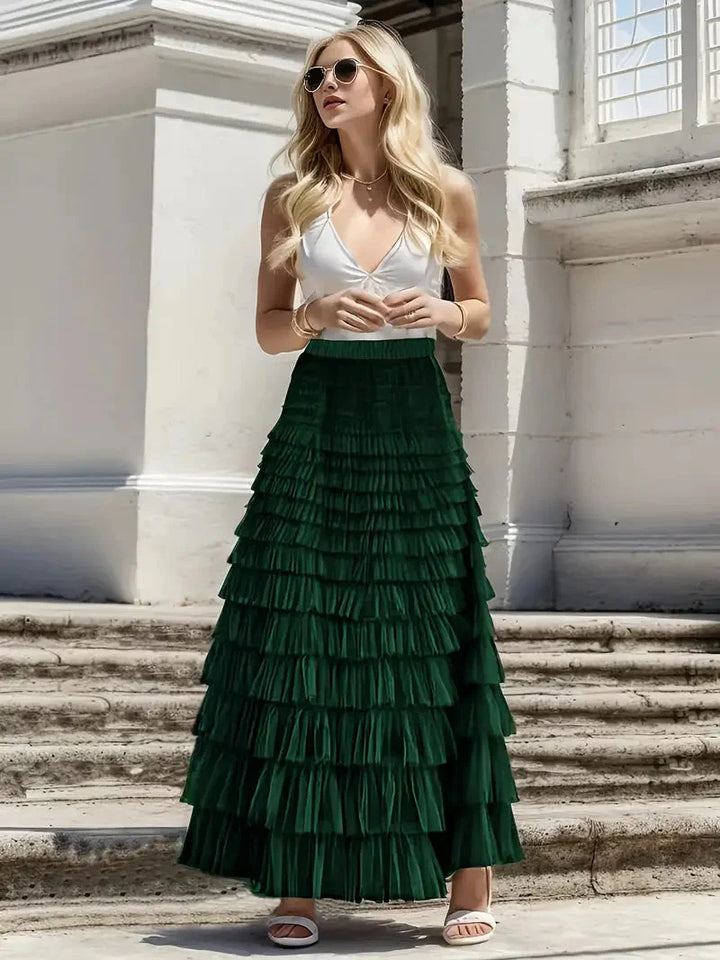 Justyna | Women's Long Skirt with Ruffles