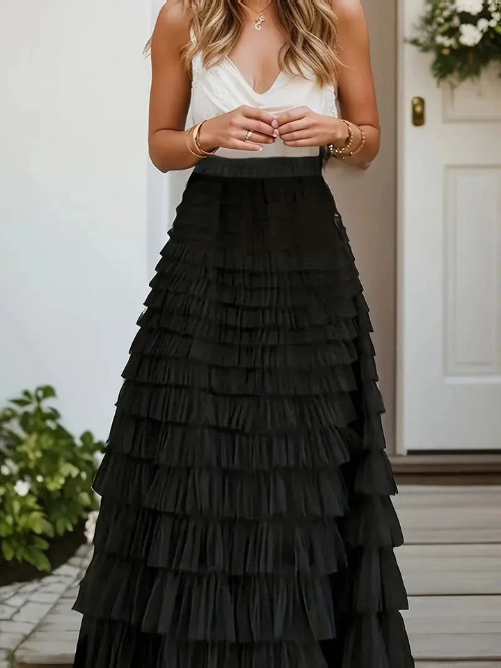 Justyna | Women's Long Skirt with Ruffles