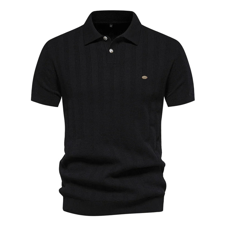 Męska koszulka polo w paski z dzianiny | Stylowa 2