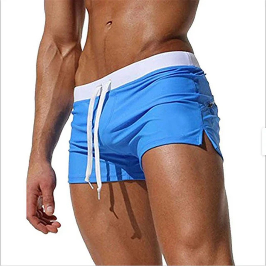 Męskie bokserki kąpielowe | Sznurek ściągający 15
