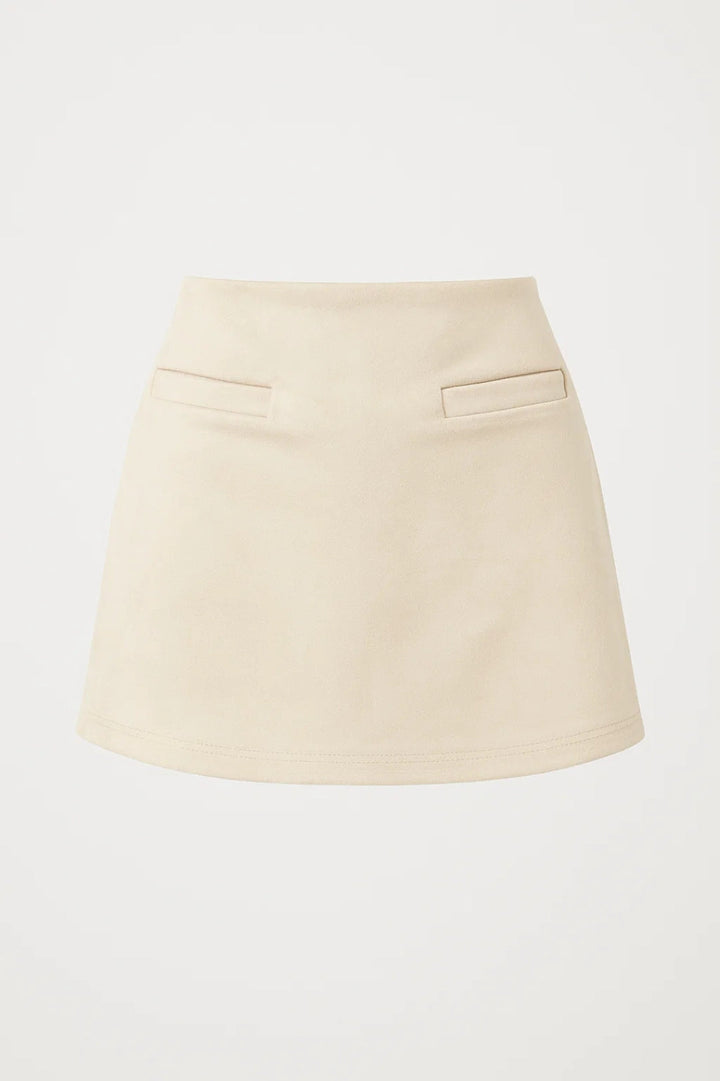 Women's Mini Skirt High Waist A-Line Cut Minimalist Design | Casual