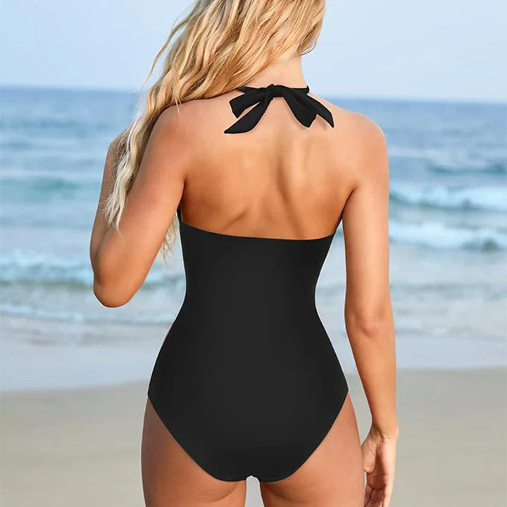 Damski Kostium Kąpielowy | Regularny Krój | Halter V-Neck | Jednoczęściowy Model