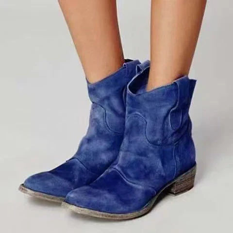 Damskie botki kowbojskie za kostkę w stylu western