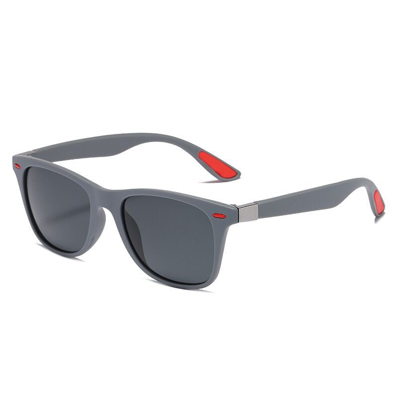 Men's Square Full-Rim Sports Style Sunglasses | Blue Lenses