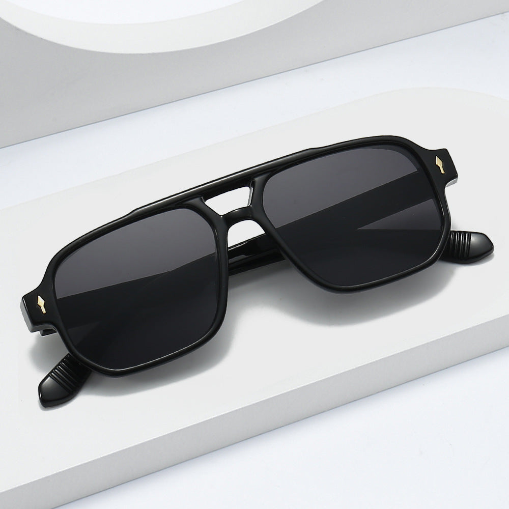 Męskie Okulary Przeciwsłoneczne | Kwadratowa Oprawka | Oversize Design | Nowoczesny Styl Casual