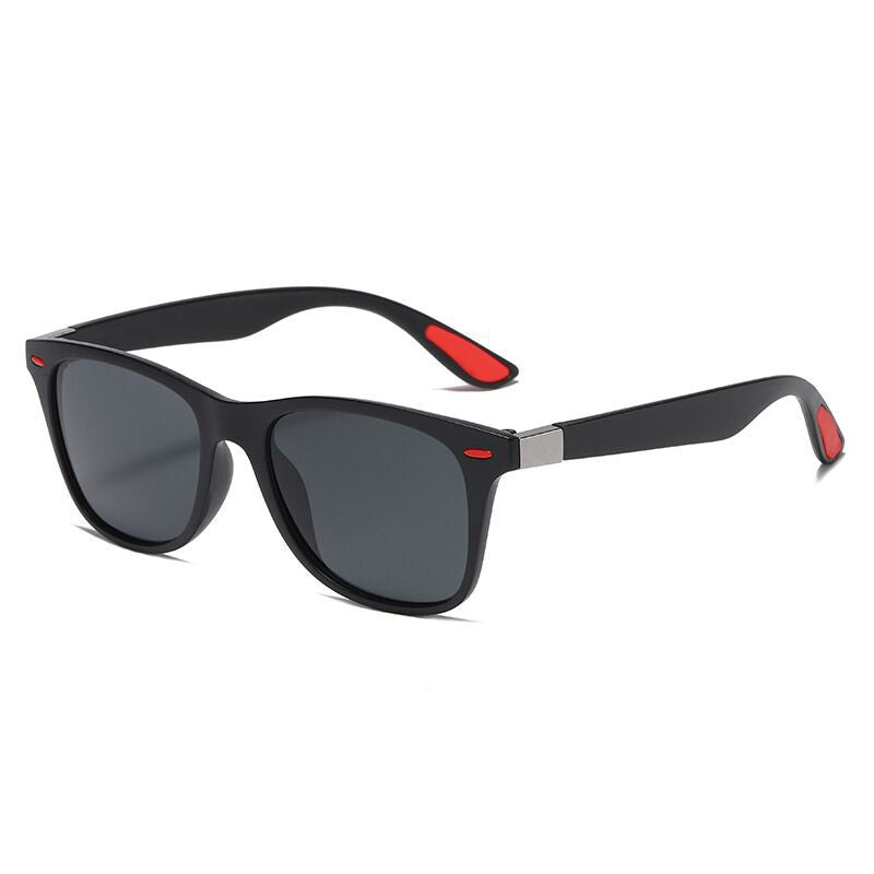 Men's Square Full-Rim Sports Style Sunglasses | Blue Lenses
