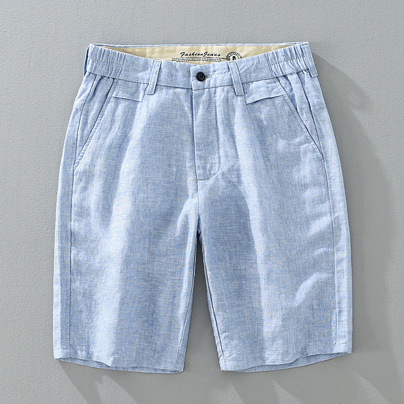 Men's Shorts | Loose Fit Elegant Shorts | Elastic Waistband | Smart Casual Style for Summer