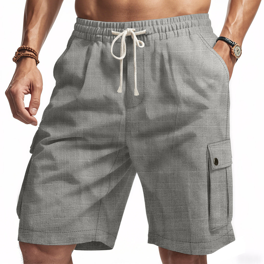 Męskie Szorty Letnie | Szorty Cargo Relaxed Fit | Elastyczny Pas i Kieszenie Boczne | Wakacyjny Styl Leisure
