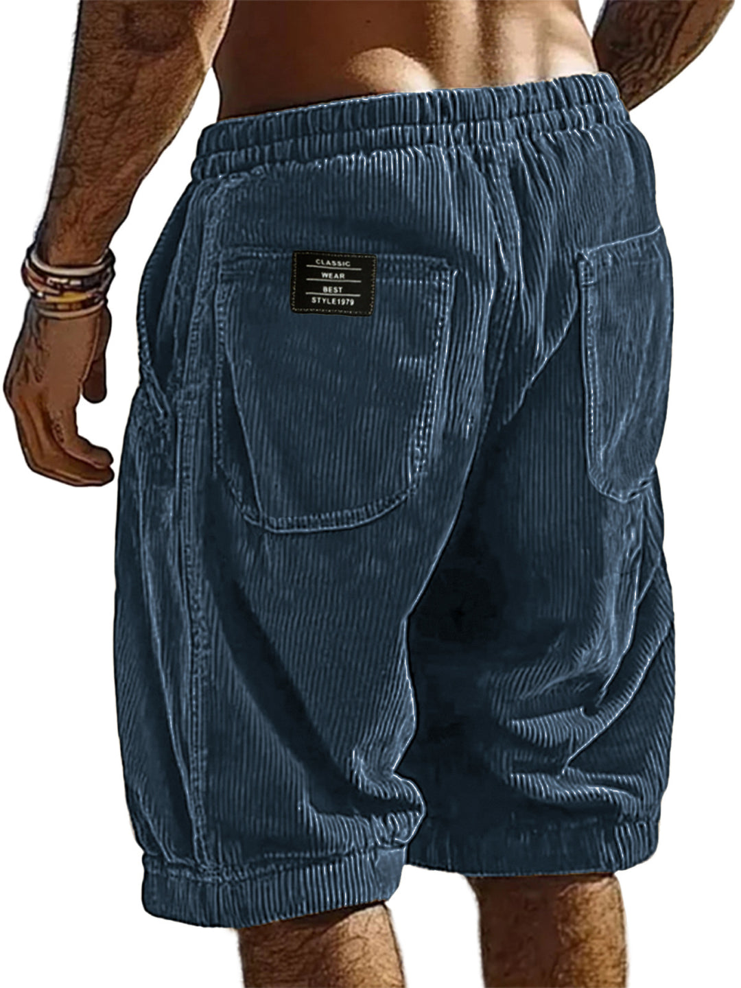 Męskie Szorty Casual | Szorty Relaxed Fit ze Ściągaczem | Wygodne Kieszenie | Wakacyjny Styl Casual