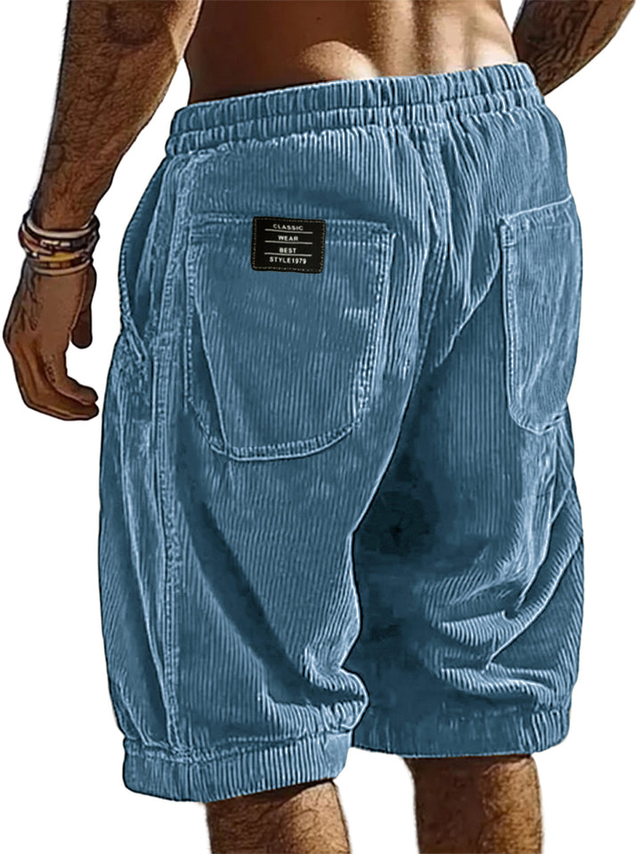 Męskie Szorty Casual | Szorty Relaxed Fit ze Ściągaczem | Wygodne Kieszenie | Wakacyjny Styl Casual
