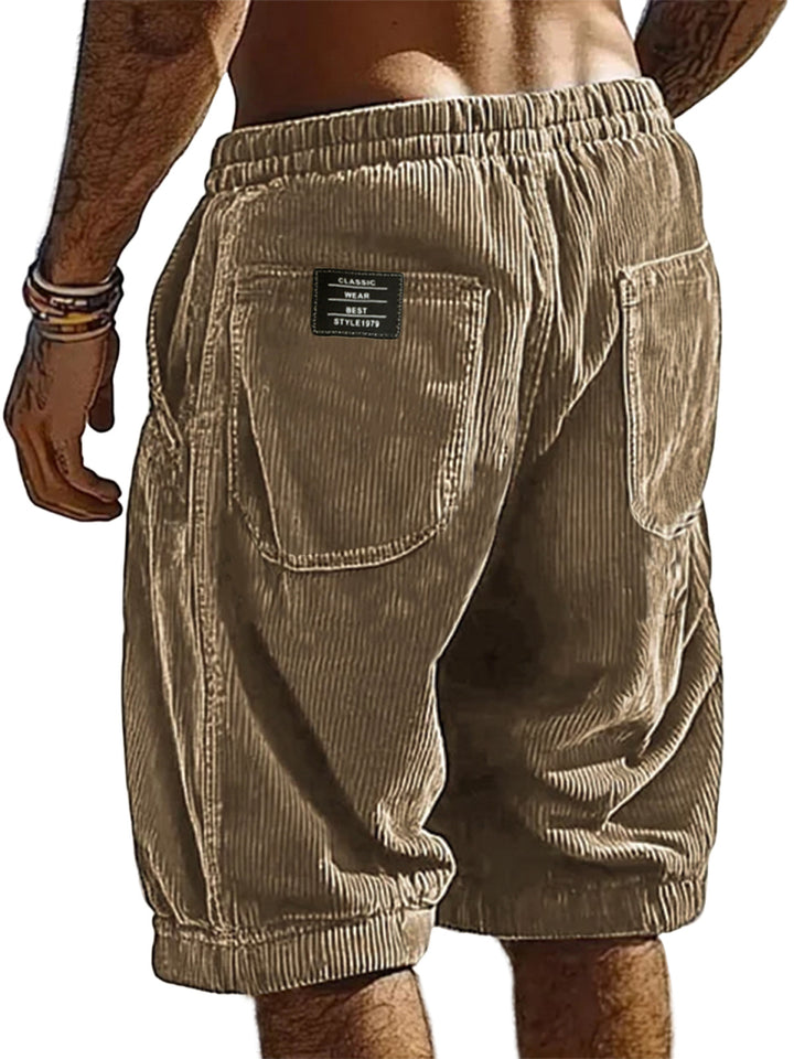Męskie Szorty Casual | Szorty Relaxed Fit ze Ściągaczem | Wygodne Kieszenie | Wakacyjny Styl Casual