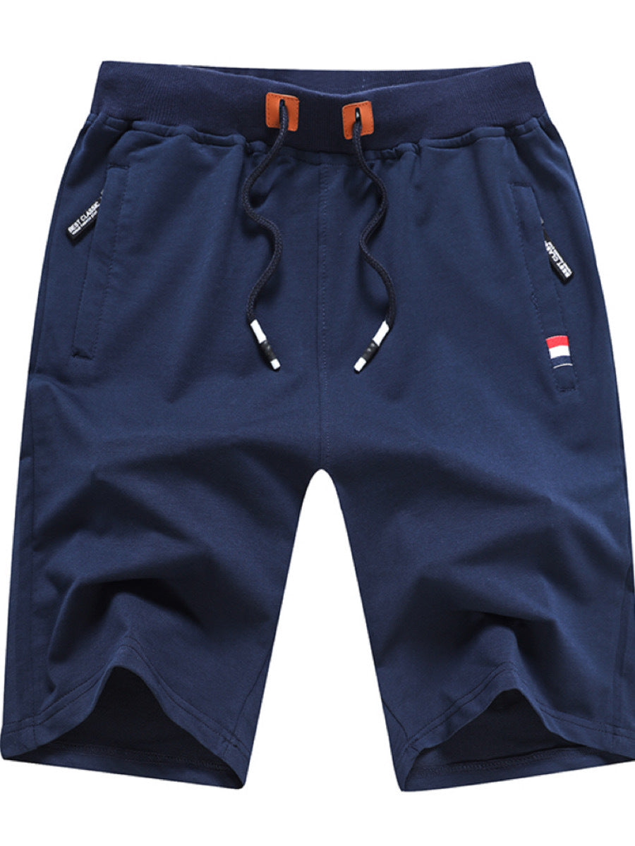 Men's Shorts | Loose Fit Shorts with Drawstring | Zipper Pockets | Casual Summer Style