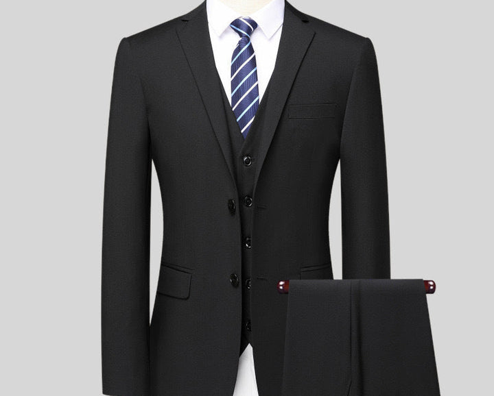 Men's Suit Set | Three Pieces | Classic Blazer with Vest | Formal Elegance