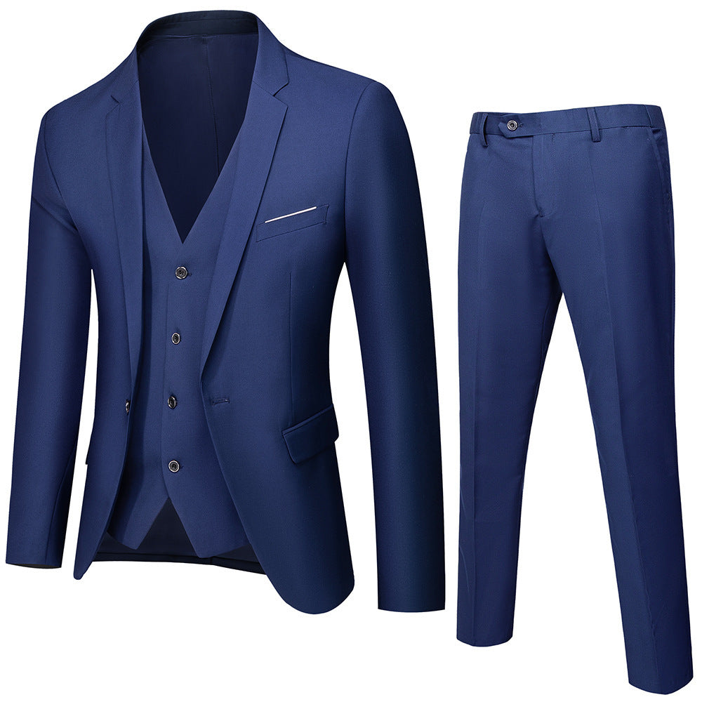 Men's Formal Suit | Tailored Three-Piece Set | Buttoned Blazer | Dress Style