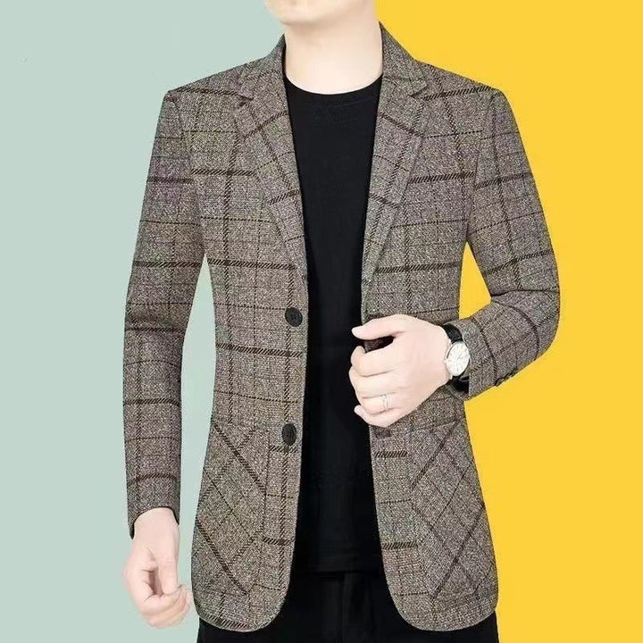 Men's Blazer | Regular Fit Checkered Blazer | Two-Button Closure | Smart Casual Style