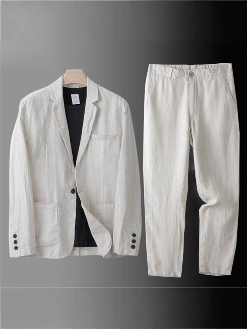 Men's Suit | Regular Fit Jacket and Trousers | Two-Piece Formal Set | Smart Casual Style