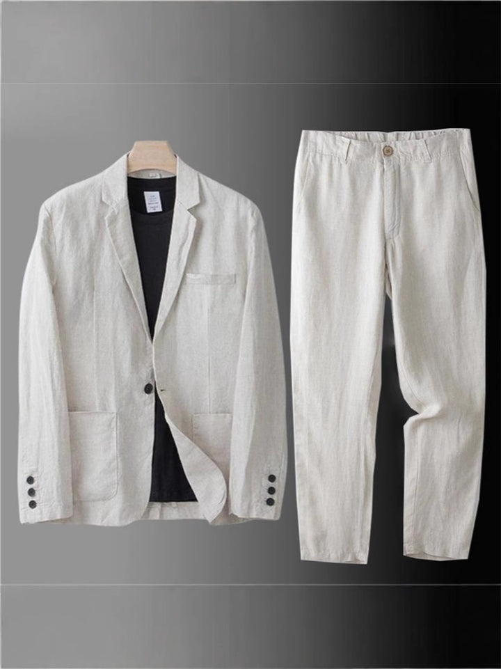 Men's Suit | Regular Fit Jacket and Trousers | Two-Piece Formal Set | Smart Casual Style