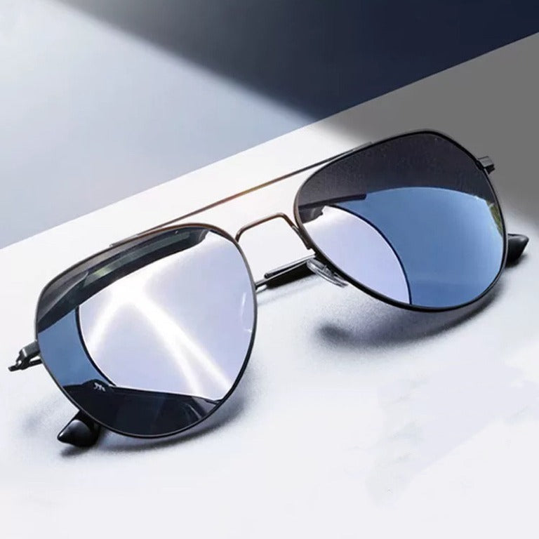 Men's Aviator Sunglasses Gradient Lenses Classic Style | Blue Lenses
