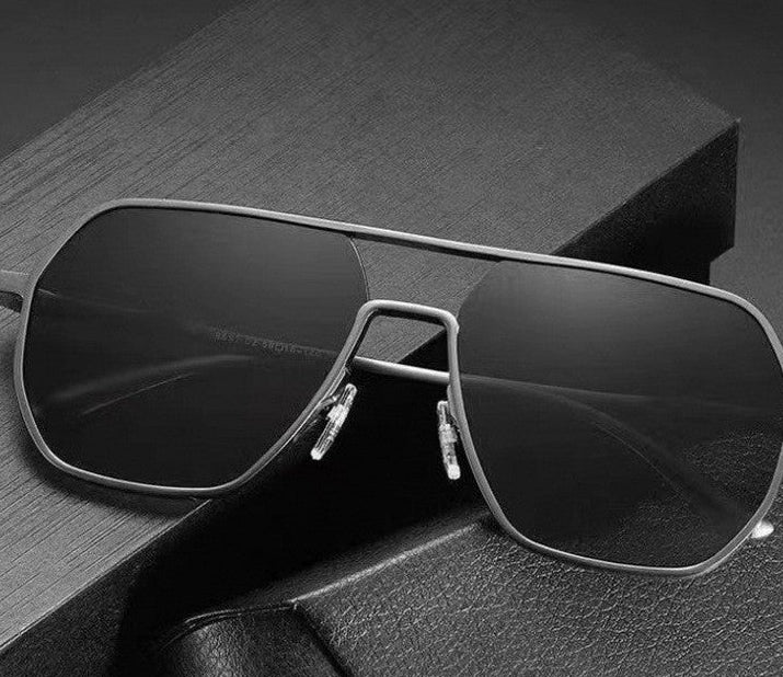 Men's Square Full Frame Classic Style Sunglasses | Dark Lenses
