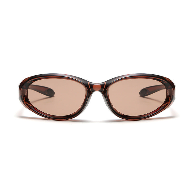 Damskie Okulary Przeciwsłoneczne | Owalna Oprawka | Smukły Design Retro | Nowoczesny Styl Modowy