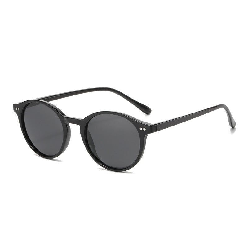 Men's Sunglasses | Round Frame | Dark Tinted Lenses | Modern Minimalist Style