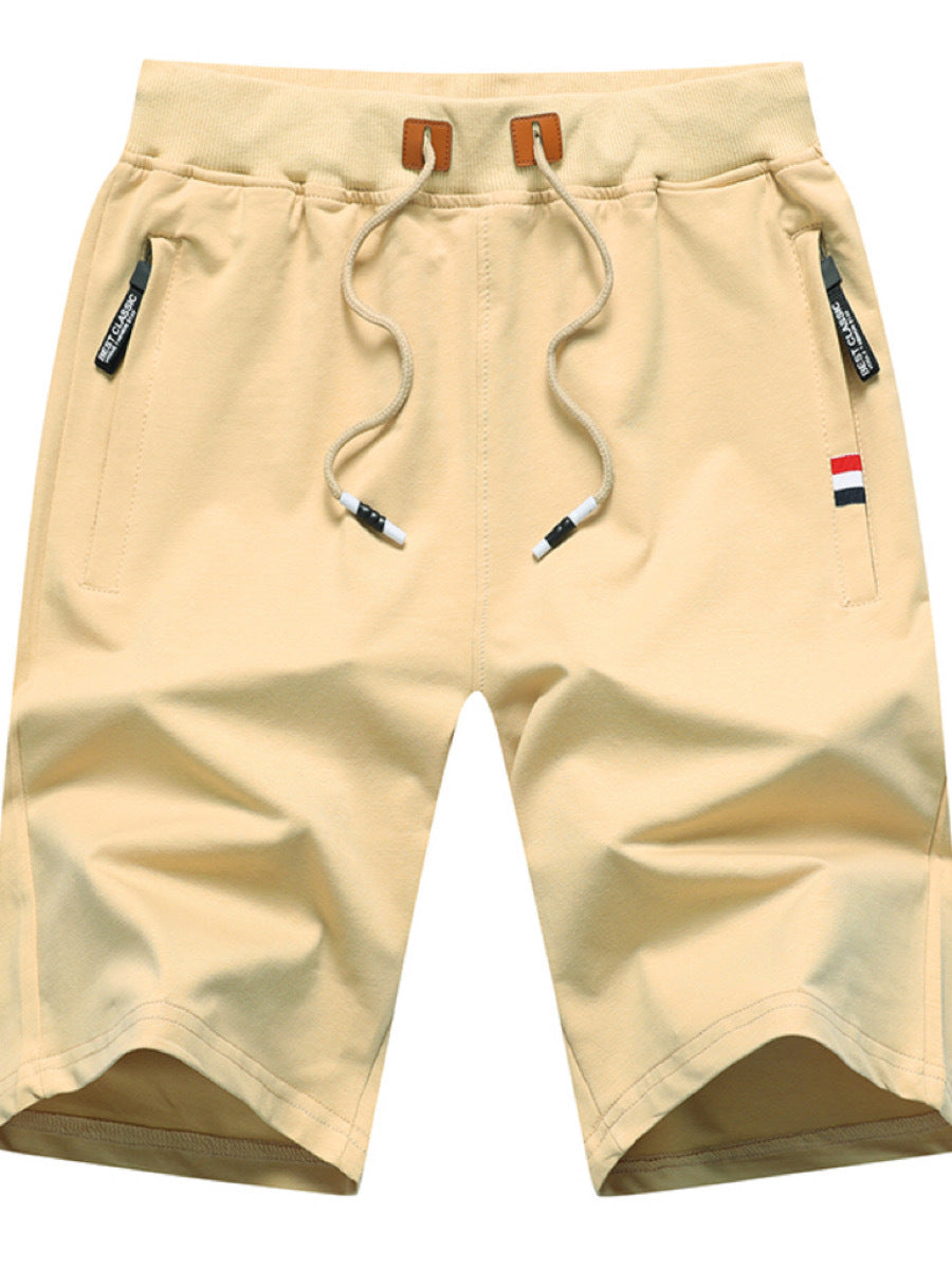 Men's Shorts | Loose Fit Shorts with Drawstring | Zipper Pockets | Casual Summer Style